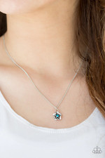 Paparazzi - Boho Botanical Blue Necklace and Earring Set