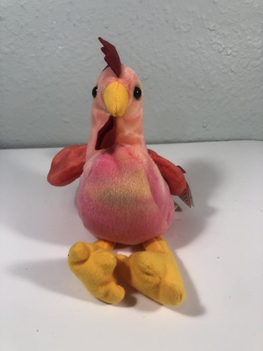 1996 STRUT the ROOSTER TY Beanie Baby Original 4th/5th Gen PVC/PE Pellets T28 - Picture 2 of 7