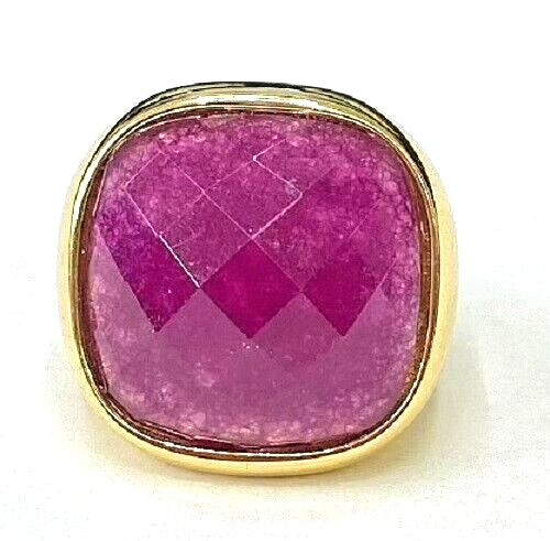 HSN Bellezza Jewelry Bronze Red Quartzite Ring Size 7 - Picture 1 of 5