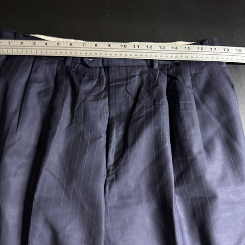 Chaps Ralph Lauren Men's 44R Blue Wool Two-Piece Suit 36W Pants Stripe - Picture 6 of 14