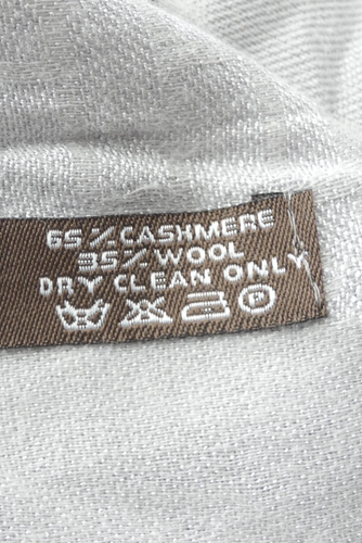 Cashmere Wool Large Shawl Scarf Wrap Light Grey Lightweight Horse Carriage - Picture 8 of 14