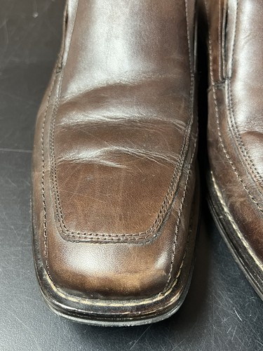 Johnston Murphy Harding Loafers Men's 8 M Brown Leather Slip On Venetian Shoes - Picture 3 of 12