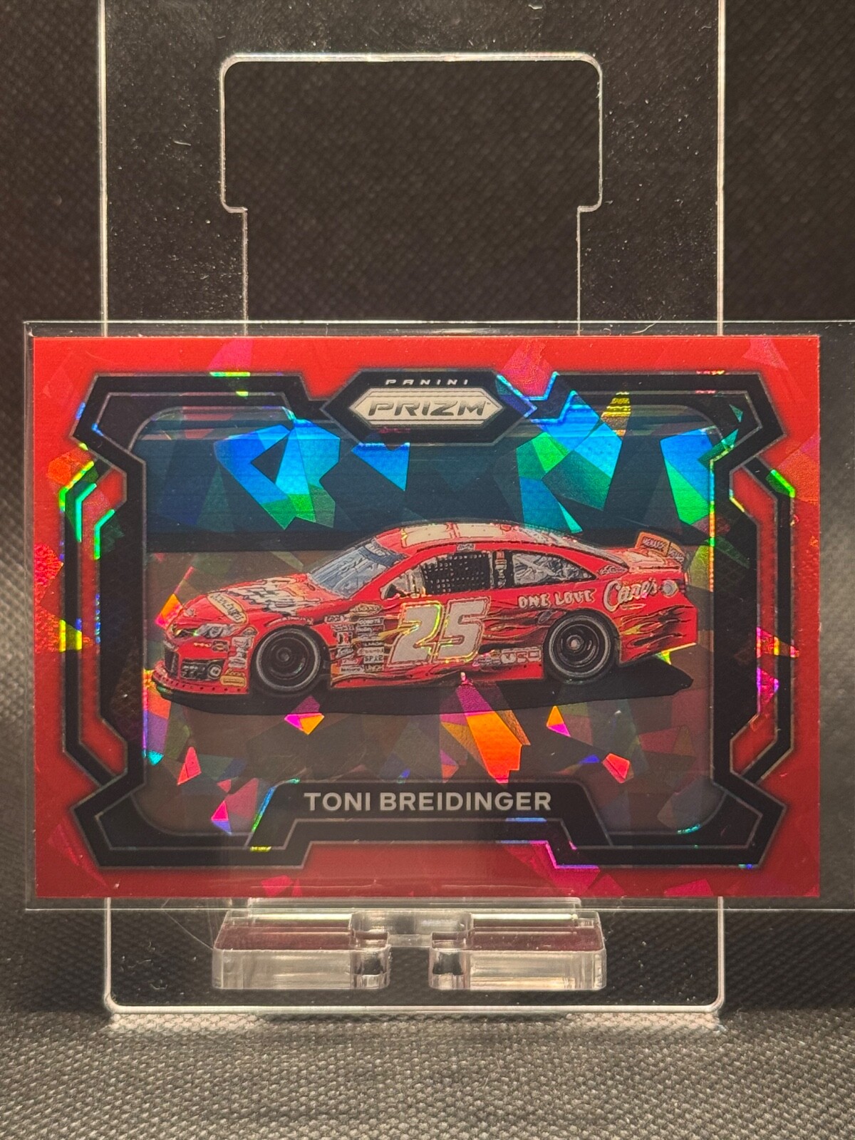 2024 Panini Prizm Racing - Toni Breidinger #81 Red Cracked Ice Prizm NASCAR