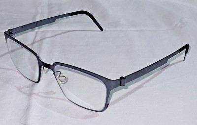 Lindberg Eyeglasses Strip 9627 Matte Grey/Blue Color Code U16 Size 49-20-140
