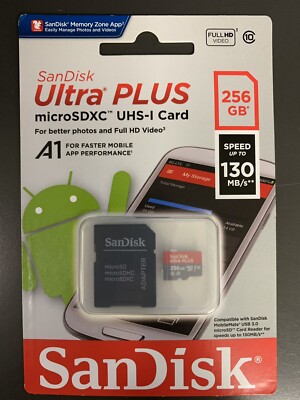 Constricted Cheetah Spending Authentic SanDisk Ultra Plus 256GB Micro SD 130mb/s microSDXC Memory Card A1 619659174613 | eBay Constricted Cheetah Spending Authentic SanDisk Ultra Plus 256GB Micro SD 130mb/s microSDXC Memory Card A1 619659174613 | eBay