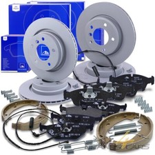 ATE BREMSSCHEIBEN +BELÄGE+KONTAKTE+BREMSBACKEN VORNE+HINTEN FÜR BMW 3-ER E46
