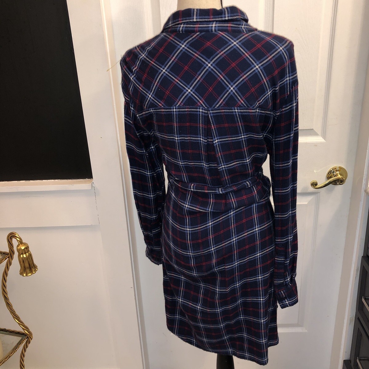 beach lunch lounge flannel dress beachlunchlounge Beach Lunch Lounge Women's Button Up Dress, Size: Small, Yellow