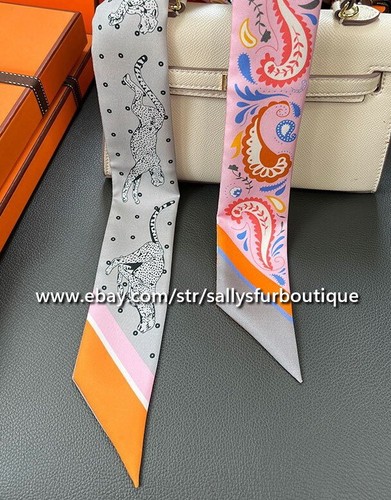 Sallys Quality 18 Momme Twill Silk Scarf Ribbon Necktie Bag Hair Headband 85*5cm - Picture 67 of 71