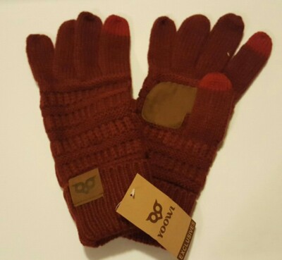 NEW YOOWL Exclusives Unisex Knitted Gloves Touchscreen Tips Full Finger Mittens