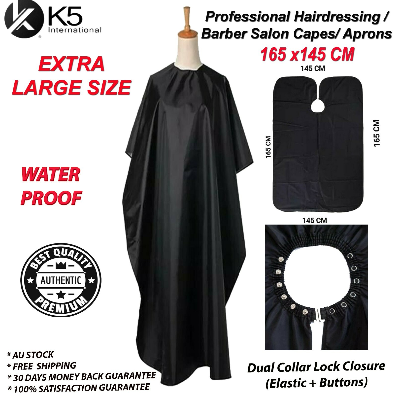 Black & White Barber / Hairdressing Capes - K5 International