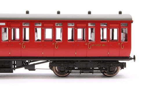 Dapol GWR Toplight Mainline City BR Maroon 2nd Brake 3757 S6 OO Gauge - Picture 5 of 6