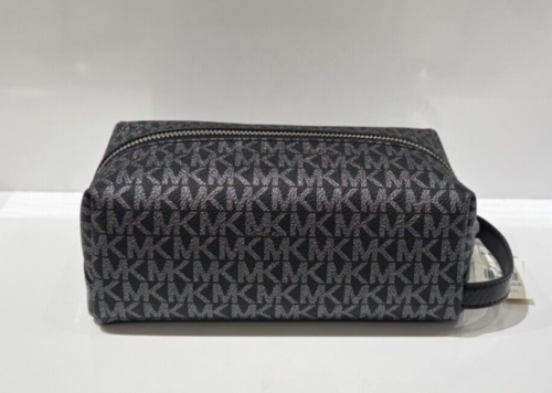 MICHAEL KORS JET SET VIAJE MEDIANO VIAJE ESTUCHE COSMÉTICO MK BRILLO/NEGRO - Imagen 7 de 12
