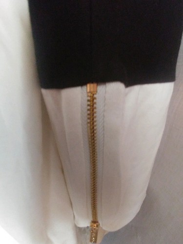 Bnwt Calvin Klein Shirt L/s Black /White Zipper Sleeve Accent Size xlg - Imagen 8 de 8