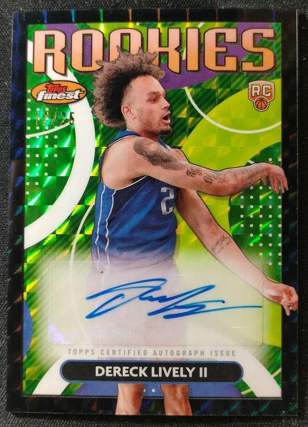 2023-24 Topps Finest Dereck Lively II RC Rookies Auto Black Geometric /25