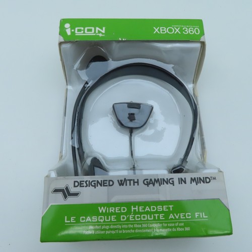 Icon ASD215 4ft. Wired Chat Headset For Xbox 360 - Picture 1 of 6