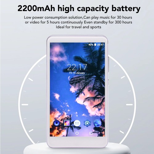 (Púrpura) 128 GB Reproductor de MP3 WiFi con pantalla táctil completa de 5 pulgadas Reproductor de MP3 MP4 con - Imagen 11 de 24
