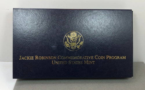 1997 Jackie Robinson 50th Anniversary $5 Gold $1 Silver Commem ~2 Coin Proof Set - Picture 10 of 10