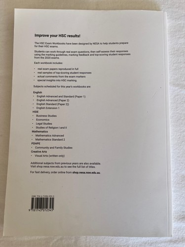 Mathematics Advanced 2020Higher School Certificate Exam Workbook - Picture 2 of 2