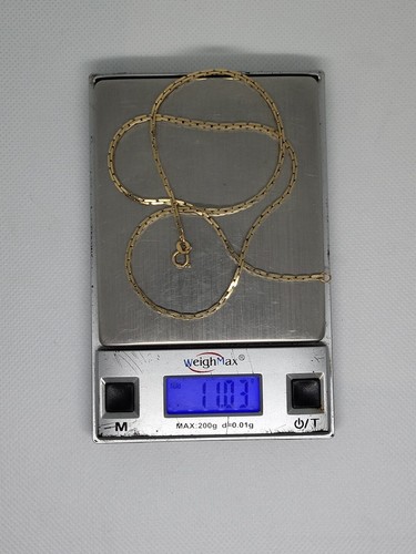 14K Yellow Gold Rope Chain Necklace 11 GR Vintage 1970-1980 - Picture 7 of 7