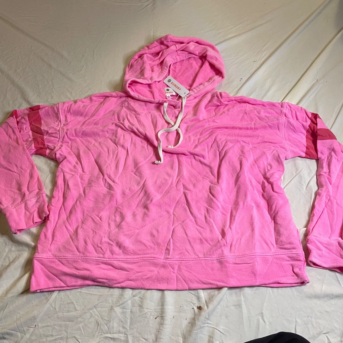 Sundry Pink Striped Hoodie Size 3 eBay