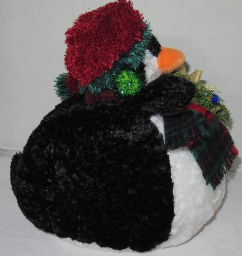 Russ Berrie Peluche Pingüino POOF 10" Invierno Navidad Vacaciones Decoración - Imagen 14 de 15