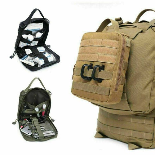 Men Tactical Molle Medical Pouch Utility EMT Rip Away Survival Bag First Aid Kit - Picture 2 of 24