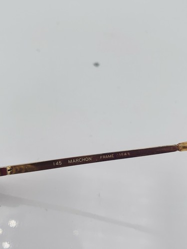 Vintage Marchon Halftime Pink Gold Metal Rectangle Sunglasses FRAMES ONLY - Picture 7 of 9
