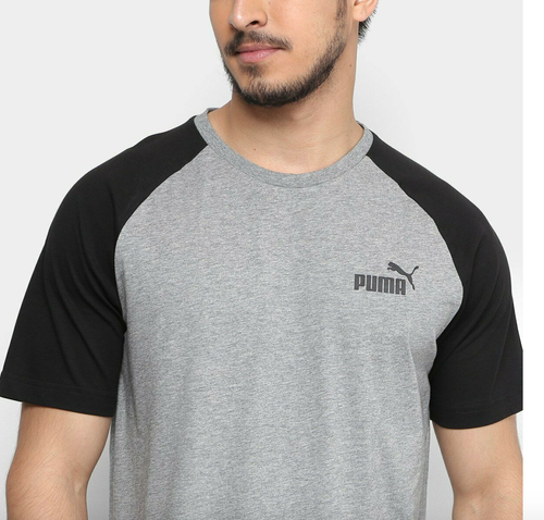 NEU MIT ETIKETT PUMA RAGLAN HERREN KURZARM T-SHIRT SCHWARZ WEISS GRÖSSE S M L XL - Bild 4 von 10