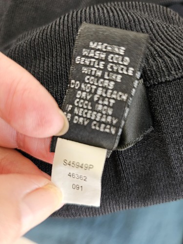Cable & Gauge Petite Black Viscose/Nylon Knit Mock Neck Pullover Top Tank Sz.PM - Picture 8 of 14