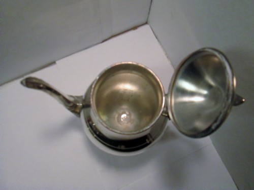 FB Rogers Silverplate Coffee/Tea Set Creamer Covered Sugar Tulip finial 3 pcs - Picture 8 of 11