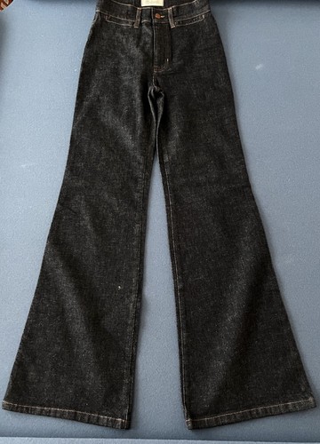 Jeans donna Madewell nero svasato a vita alta taglia 23” X 30” - Foto 1 di 16
