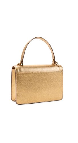 Exquisite Karl Lagerfeld Gold Embellished Handbag with optional Shoulder Strap. - Picture 9 of 11