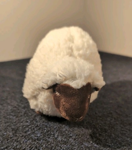 Bath & Body Works Sheep Lamb Plush Stuffed Animal 8" White Sherpa Brown Face - Picture 3 of 5