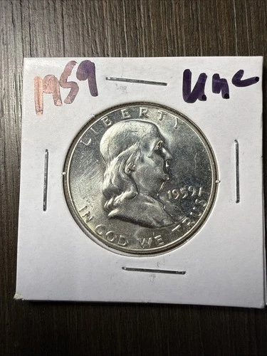 1959 Franklin SILVER Half Dollar Uncirculated