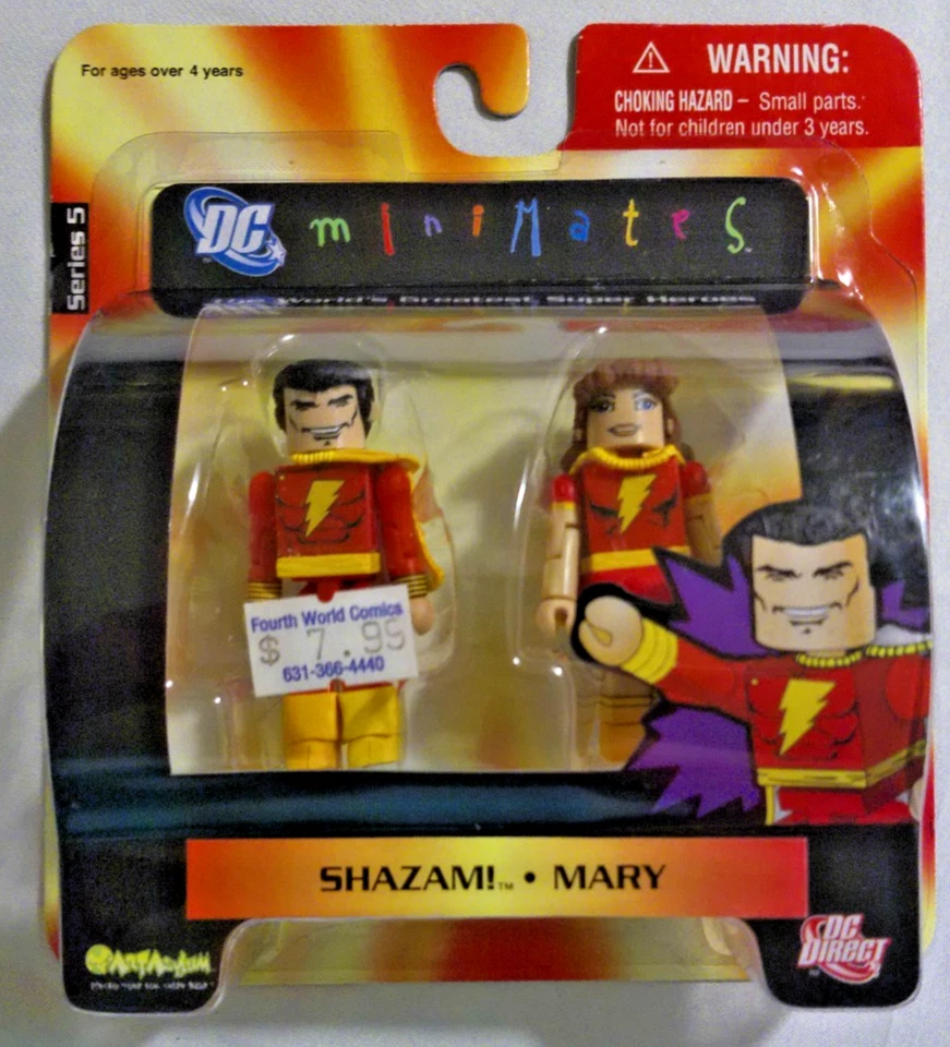 DC Minimates Art Asylum 2007 SHAZAM! & MARY DC прямой новый в коробке - Изображение 2 из 4