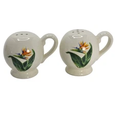 Santa Anita Ware Bird of Paradise Salt & Pepper Shakers Vintage California...