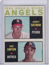 1964 Topps Baseball #127 Angels Rookies - Aubrey Gatewood / Dick Simpson RC