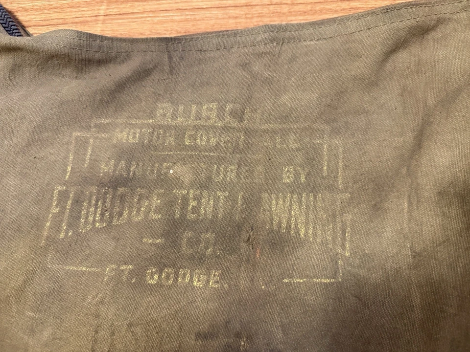 Vintage Outboard Motor Carrying Case 1950’s 60’s Ft. Dodge Tent & Awning Canvas - Image 3 of 4