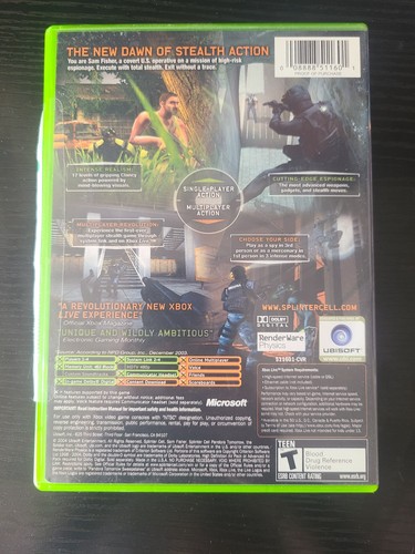Tom Clancy's Splinter Cell Pandora Tomorrow Original XBox Game, Case, and Manual - Bild 3 von 9