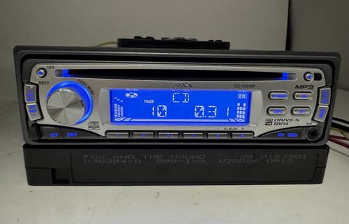 Aiwa CDC-X504MP FM/AM/CD/MP3 Player In Dash Receiver w/ Remote Works Read