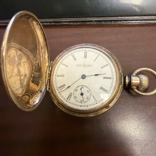 Antique Illinois Pocket Watch Hunting 1880s Fahys Montauk Gold Filled Case 6s 7j