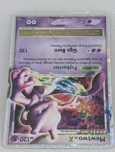 Mewtwo LV.X DP28 Diamond and Pearl Holo Rare Pokemon TCG black star promo MP+ - Picture 4 of 5
