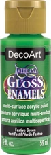 DecoArt Americana Gloss Enamels Acrylic Paint 2oz-Festive Green