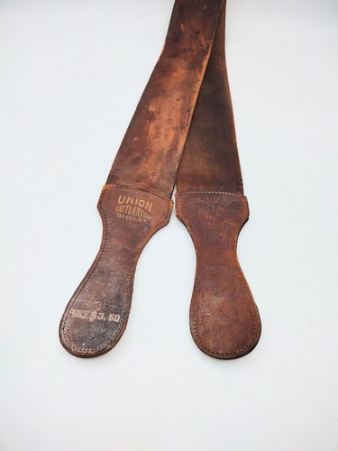 Coltelleria Union primi '900 barbiere doppia pelle strop 23", Olean, NY - Foto 2 di 6