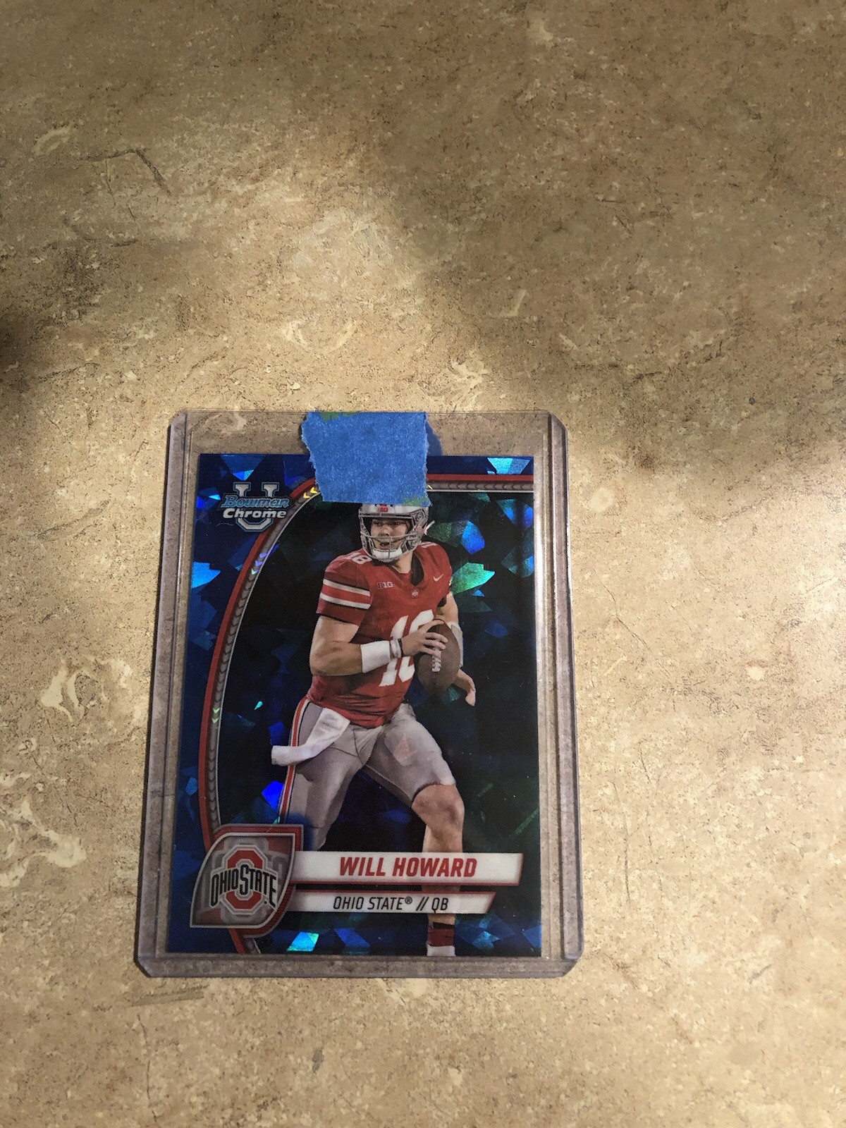 2024 Bowman Univ Chrome Will Howard RC Blue Sapphire Refractor NO 182!