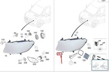 MERCEDES-BENZ SPRINTER 907 Scheinwerfer vorne links LHD A9109060000 NEU ORIGINAL