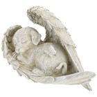 1Pc Angel Dog Figurine Outdoor Garden Decoration Simulation Wings Dog Sculpture