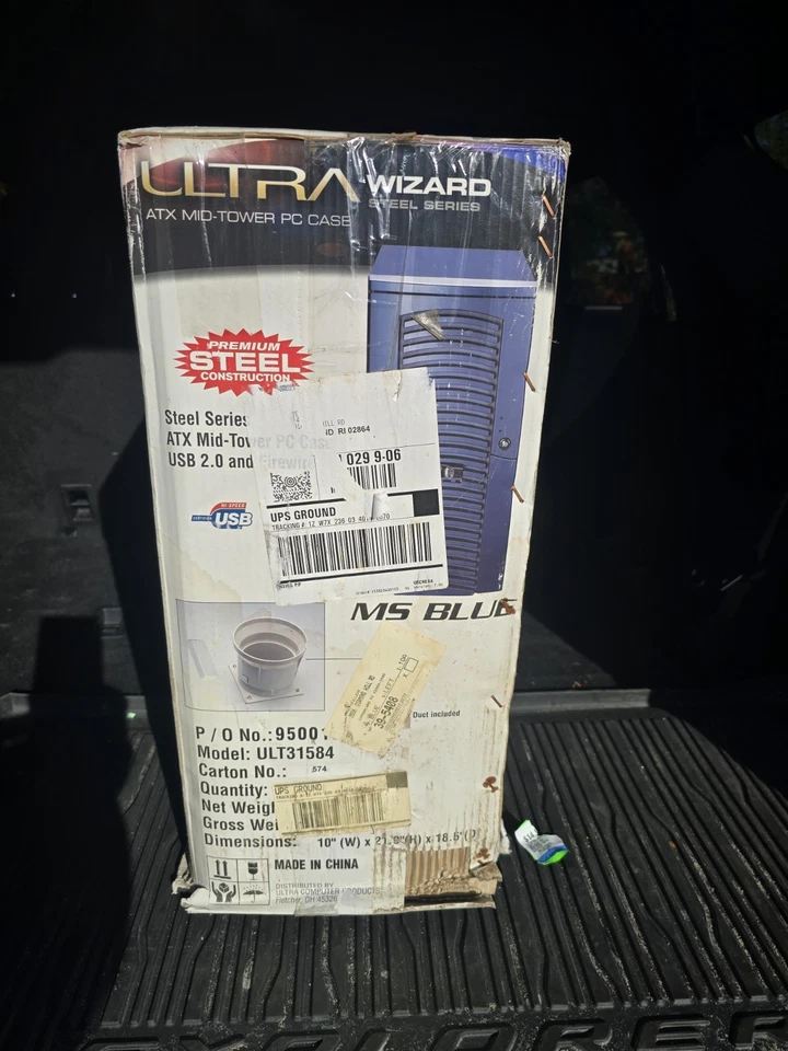 Vintage Ultra Wizard ATX Mid Tower PC Case Steel Series New In Open Box RARE! - Image 2 of 4