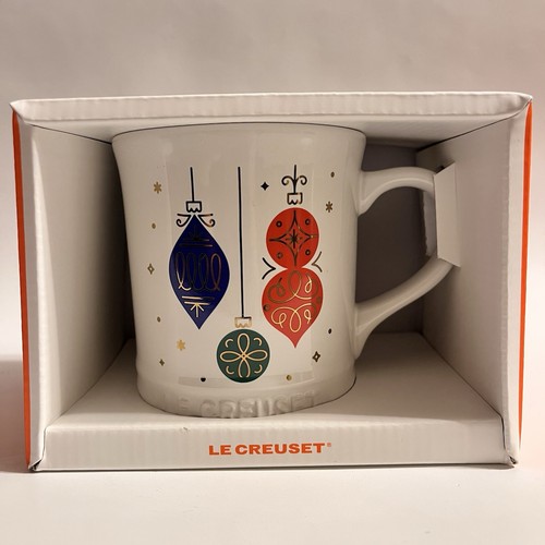 Le Creuset Steinzeug Noel Christmas Collection Gold Ornament Becher 14oz NEU in Box - Bild 1 von 7
