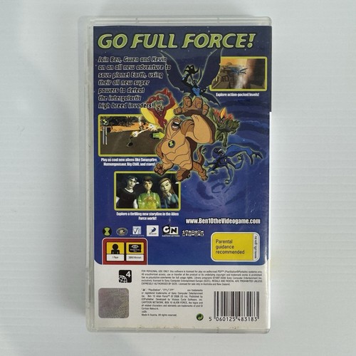Ben 10 Alien Force Sony PSP 2008 Complete Manual - Picture 2 of 8